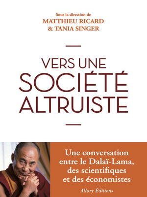 cover image of Vers une société altruiste